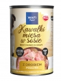 WAFI Karma dla psa Kawałki Mięsa w Sosie z Drobiem 415g
